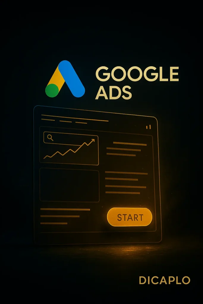 Google Ads campaign creation by DICAPLO with luxury-themed visuals and high conversion focus Google Ads Campaigns