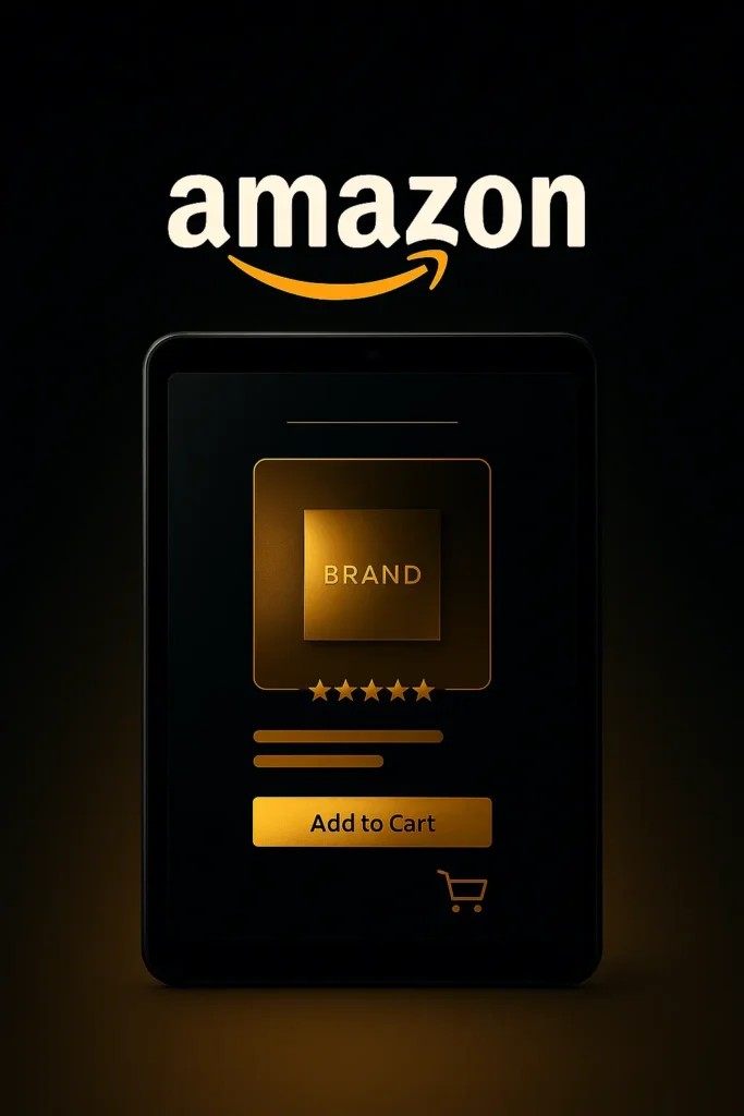 Amazon product ad mockup by DICAPLO – optimized layout with luxury brand visuals