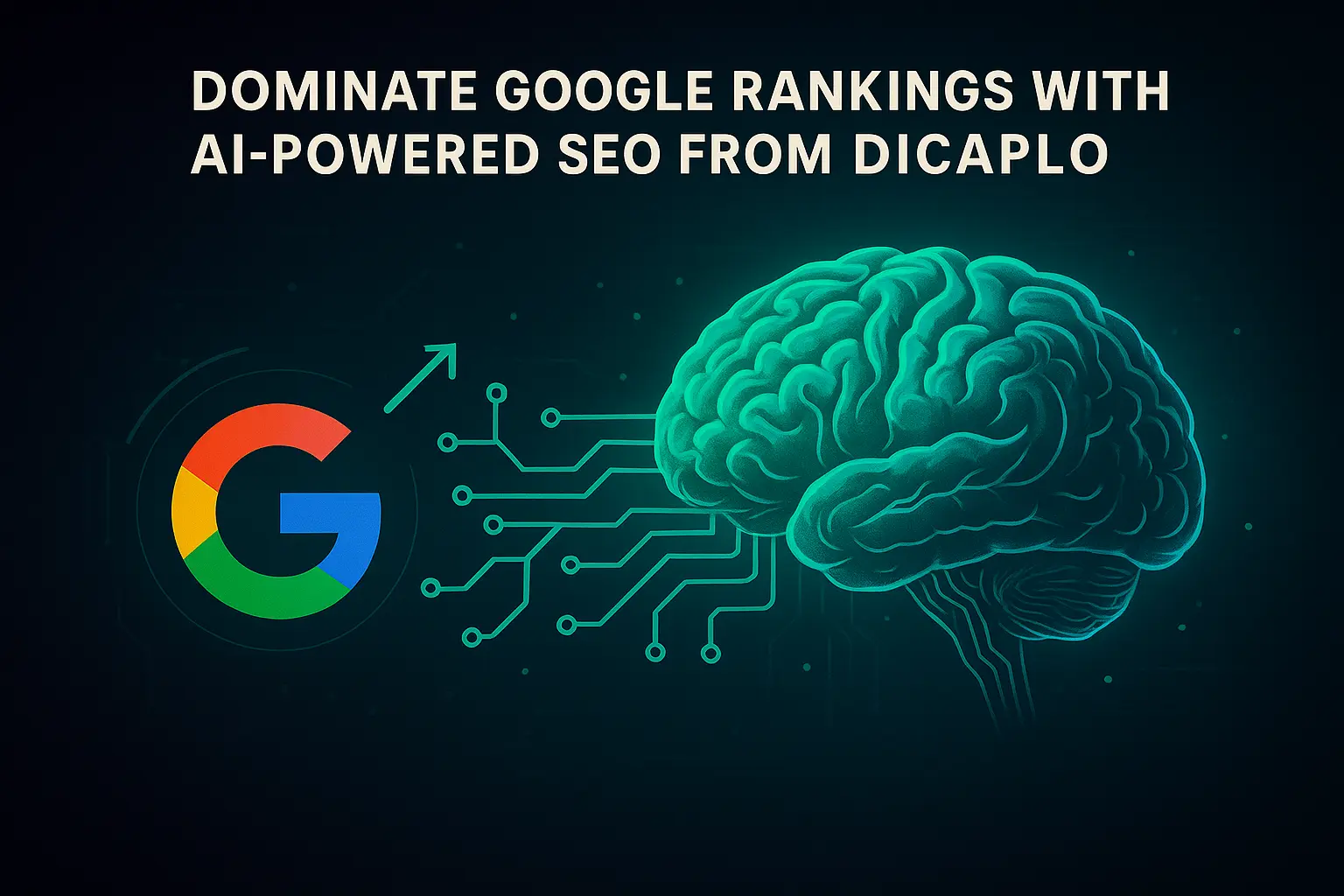 AI brain optimizing Google SEO algorithms in real-time