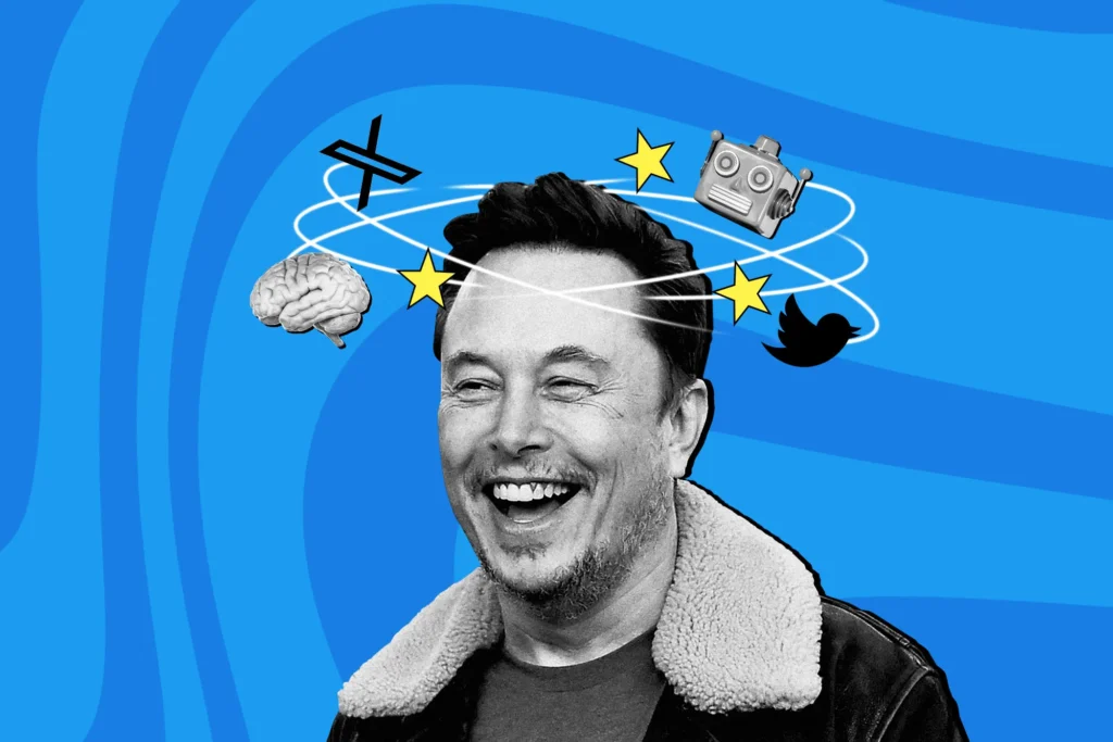 Grok AI chatbot running on smartphone and desktop screens with live real-time data